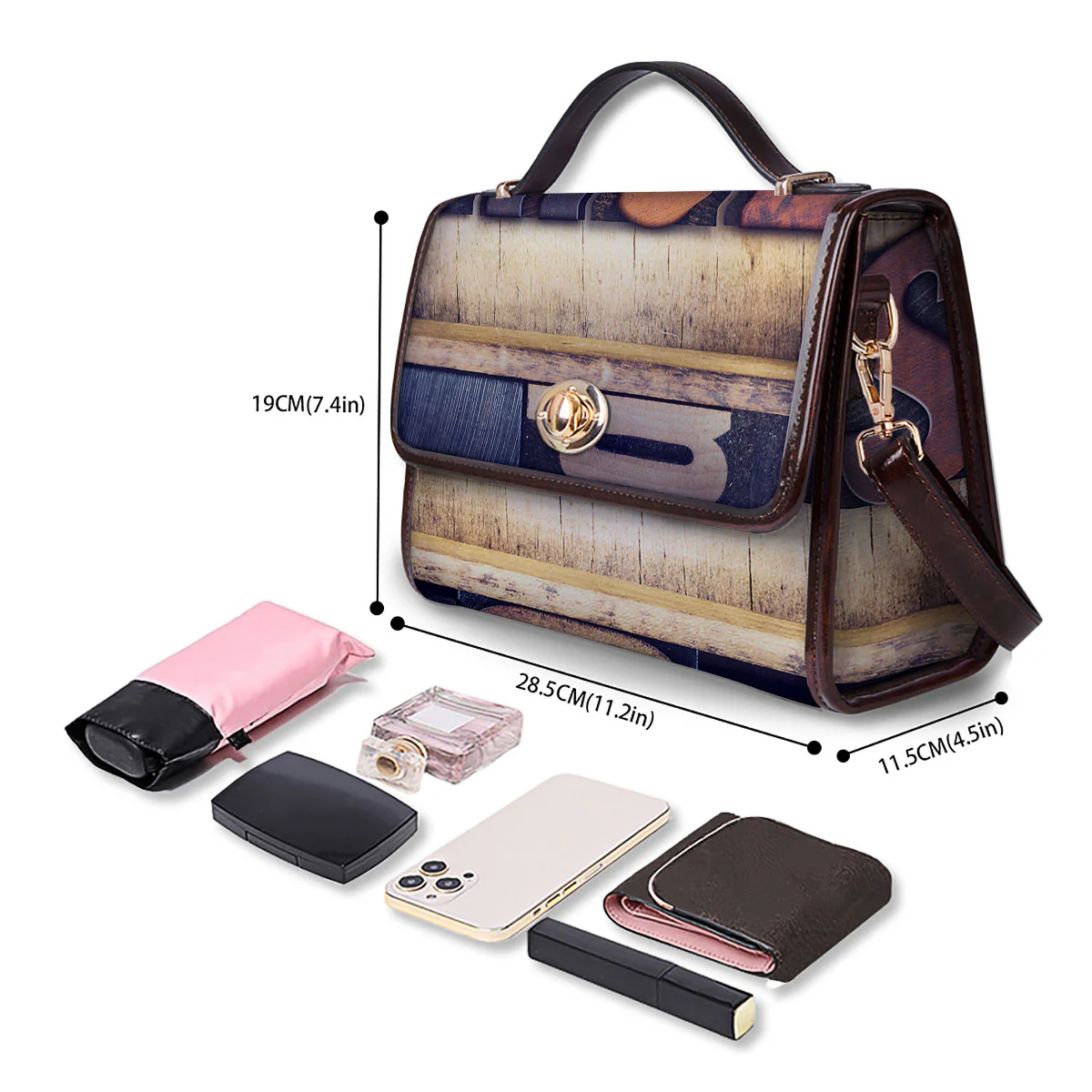 Religious Jesus Words Print Women's Satchel Bag - Image 4