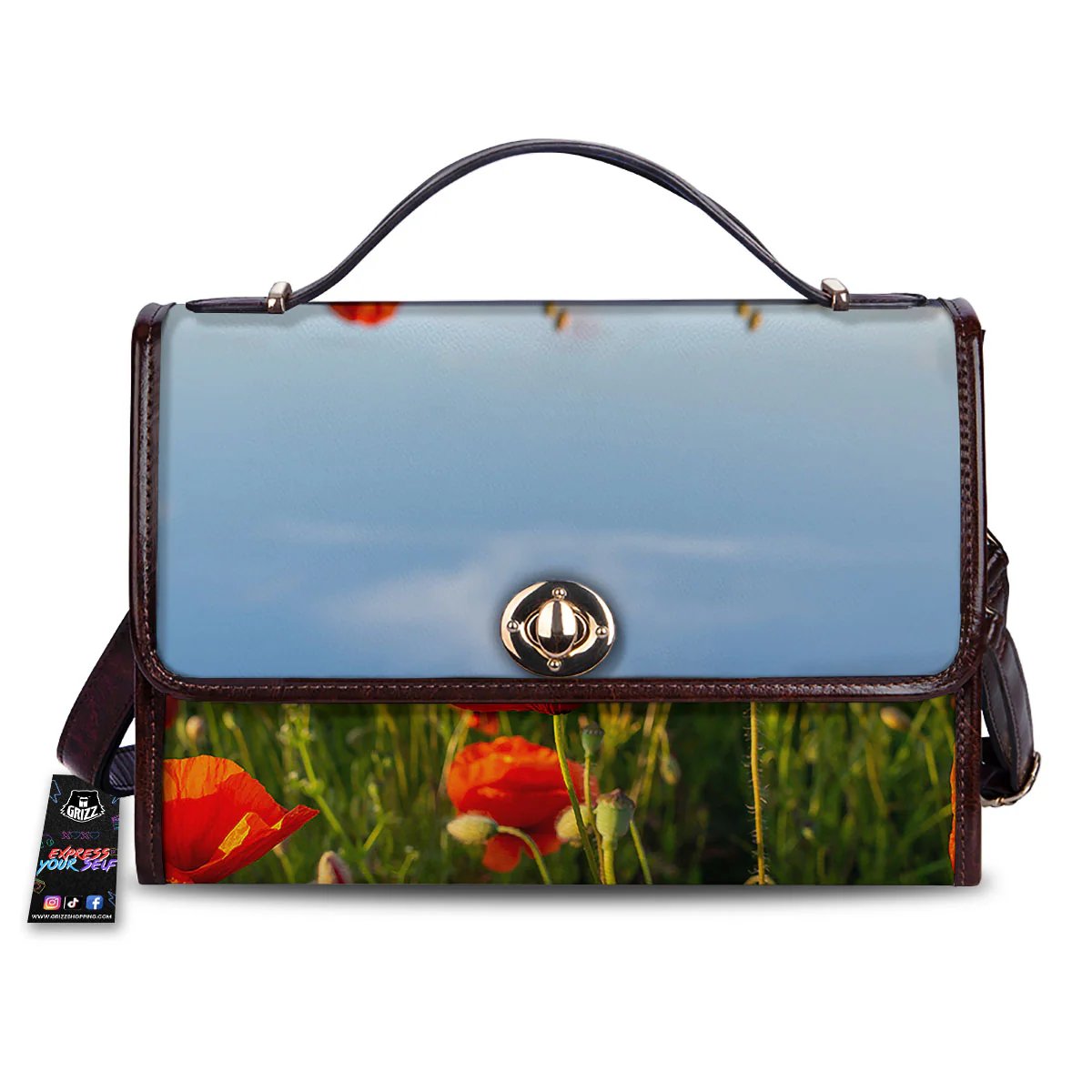 Remembrance Poppy Day Print Women's Satchel Bag