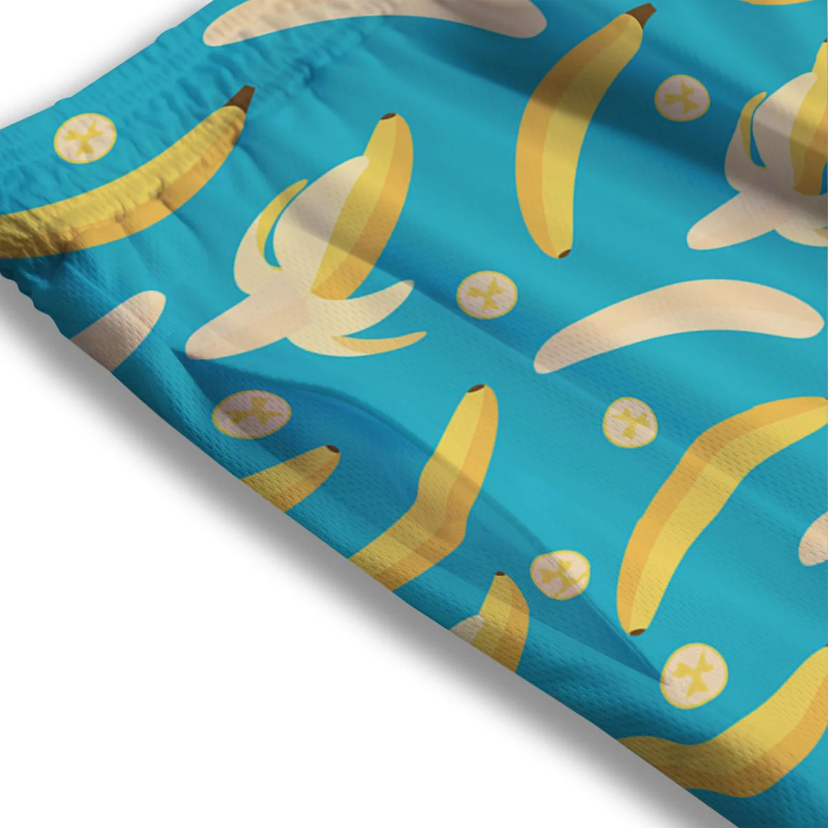 Ripe Banana Print Pattern Mesh Shorts - Image 3