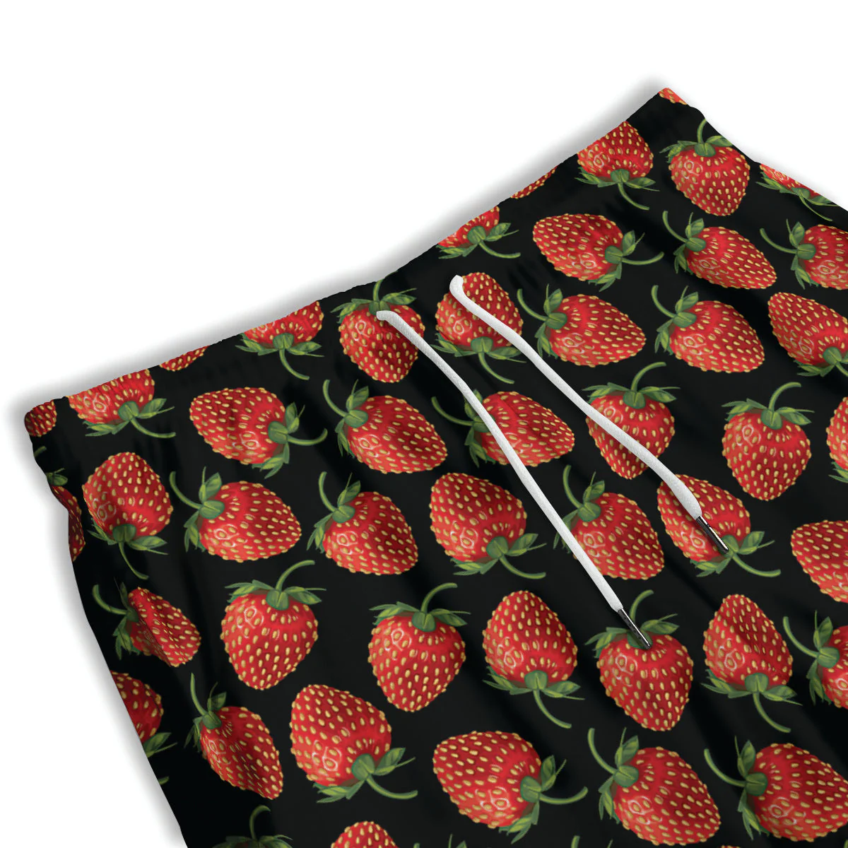 Ripe Strawberries Print Pattern Men's Athletic Shorts - Image 3