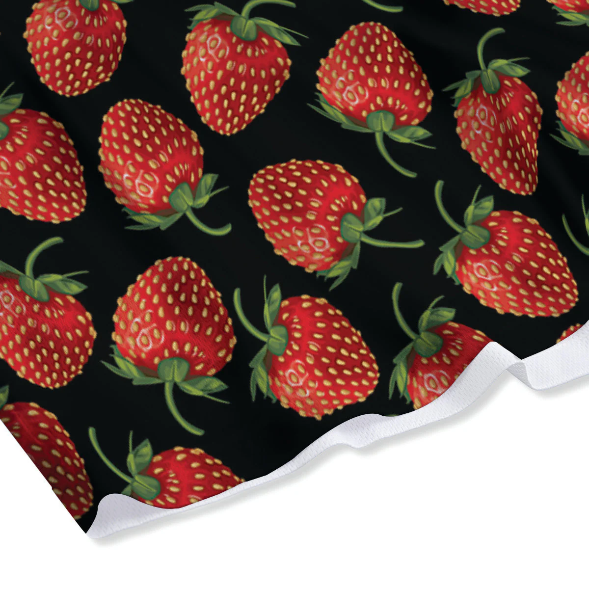 Ripe Strawberries Print Pattern Mesh Shorts - Image 4
