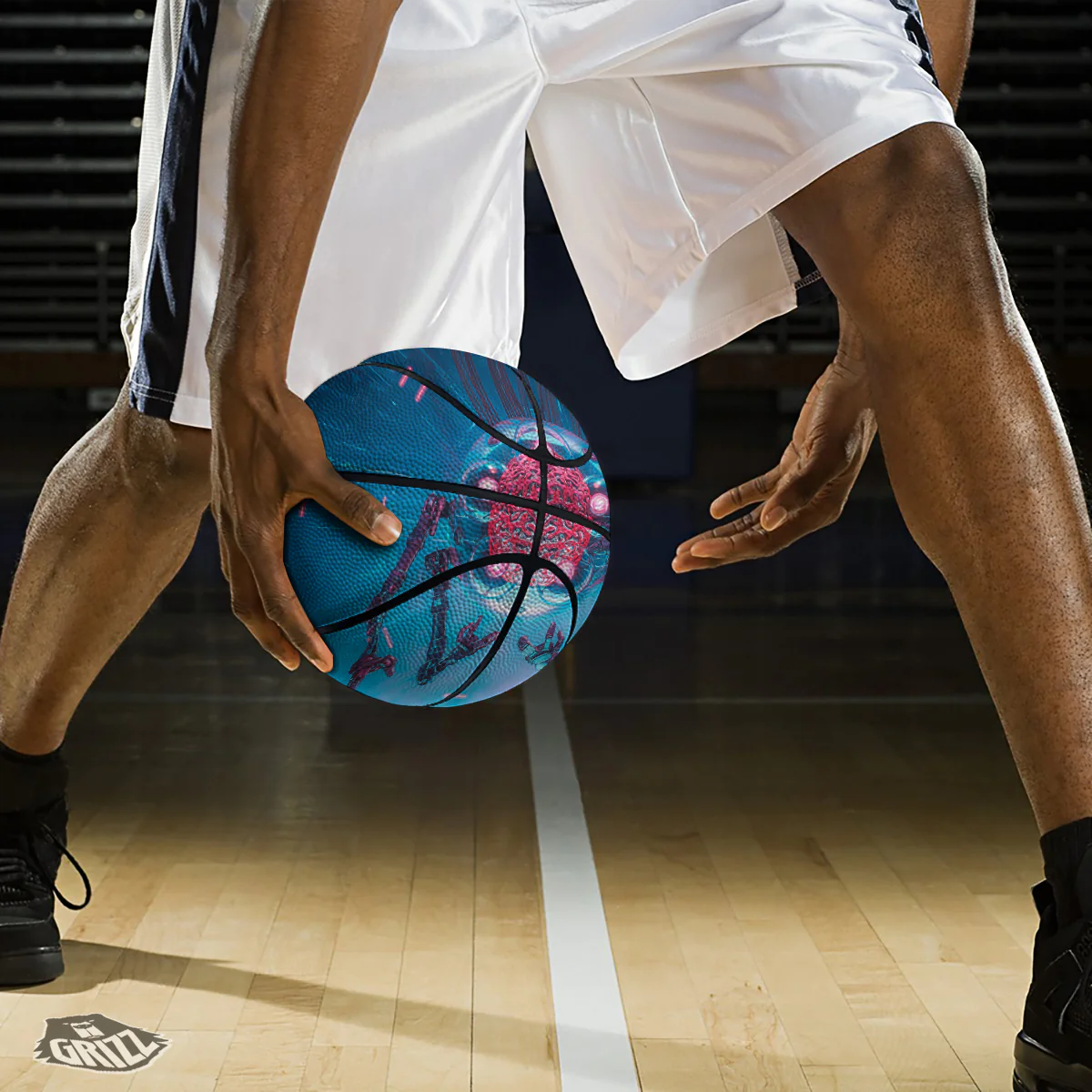 Robot Brain Machine Print Basketball - Image 3