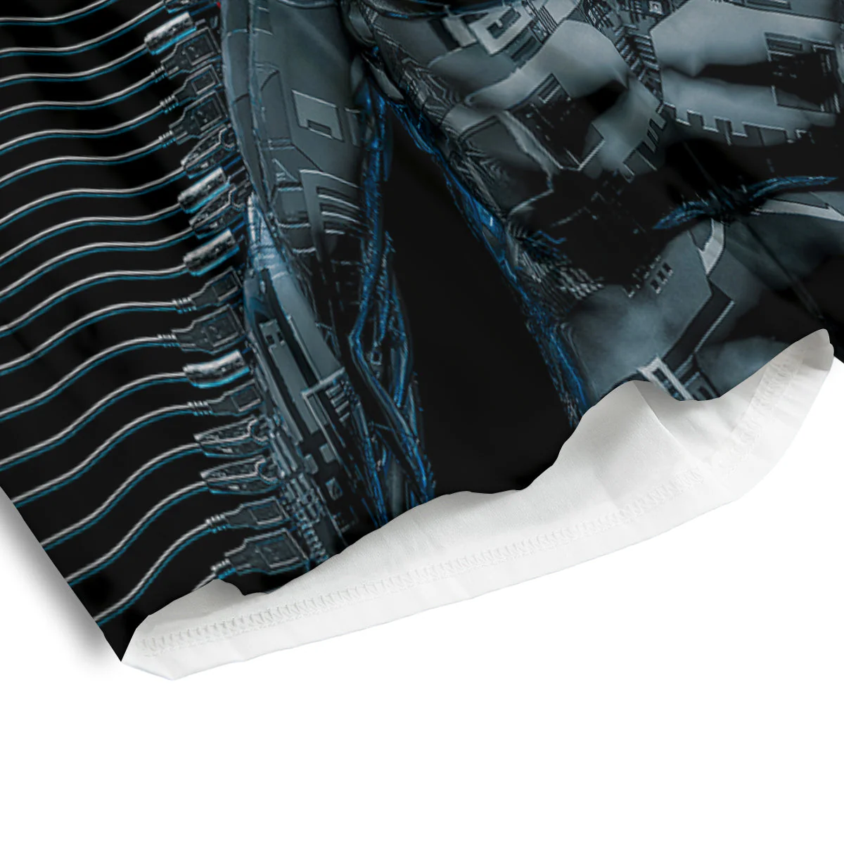 Robot Connection Print Men's Athletic Shorts - Image 4