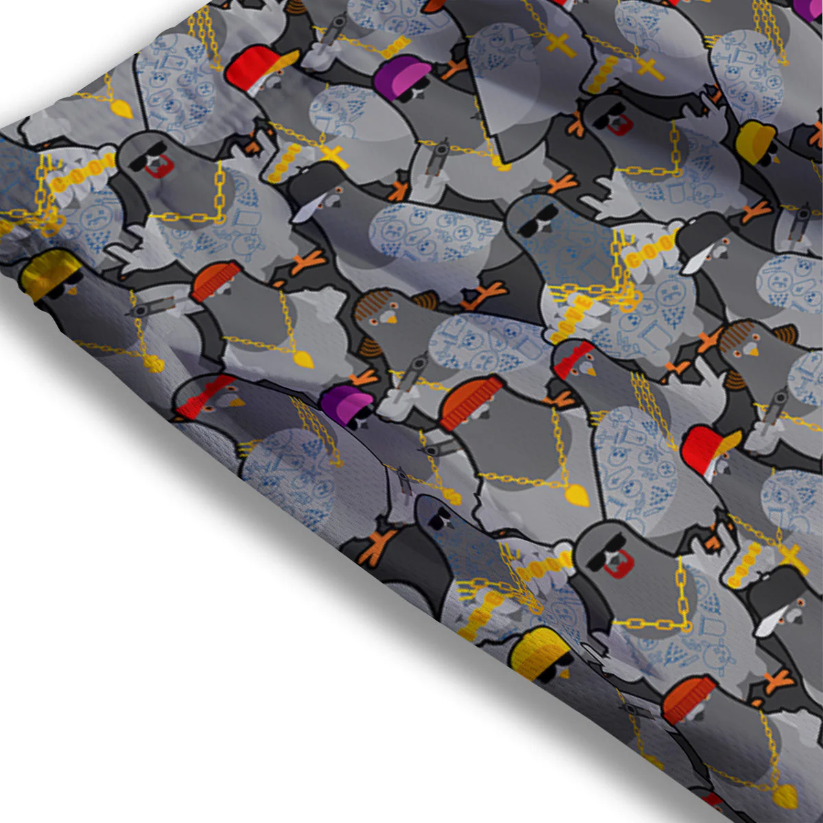 Rock Drove Gangster Print Pattern Mesh Shorts - Image 3