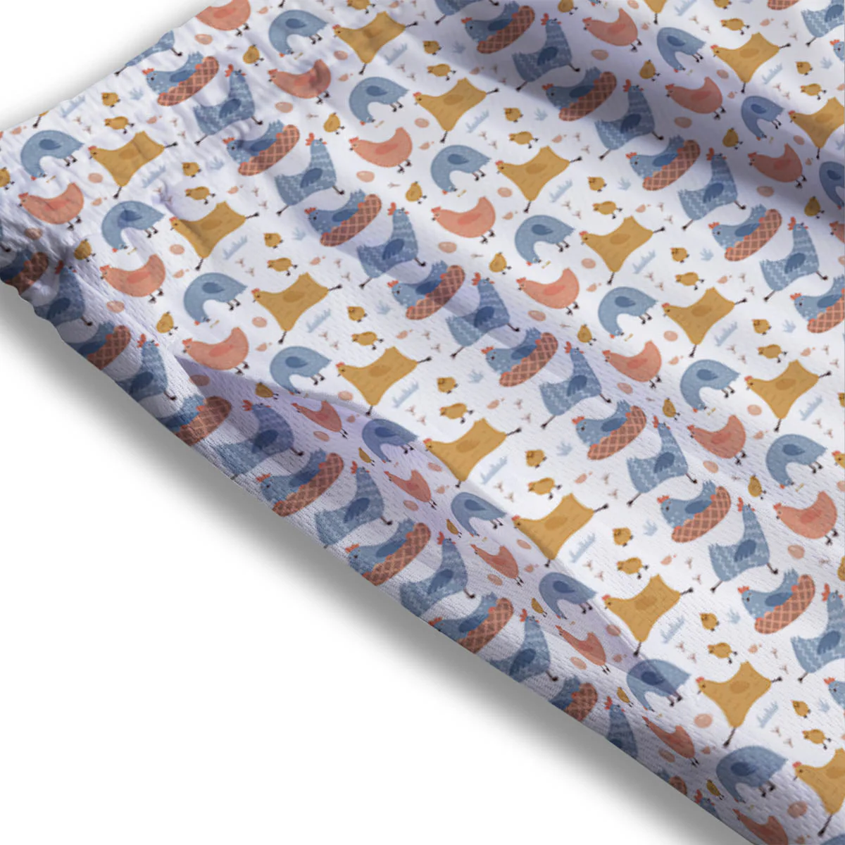 Rooster Colorful Print Pattern Mesh Shorts - Image 3