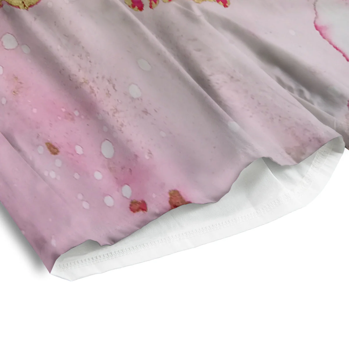 Rose Gold Marble Print Men's Athletic Shorts - Image 4