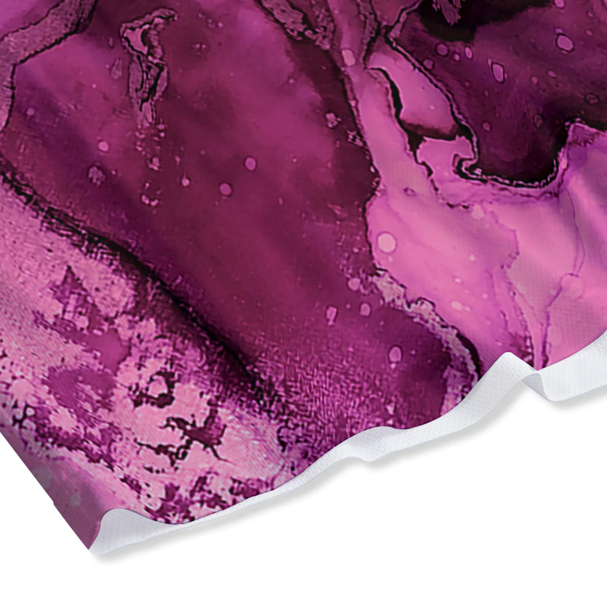 Rose Kaleidoscope Pink Print Mesh Shorts - Image 4