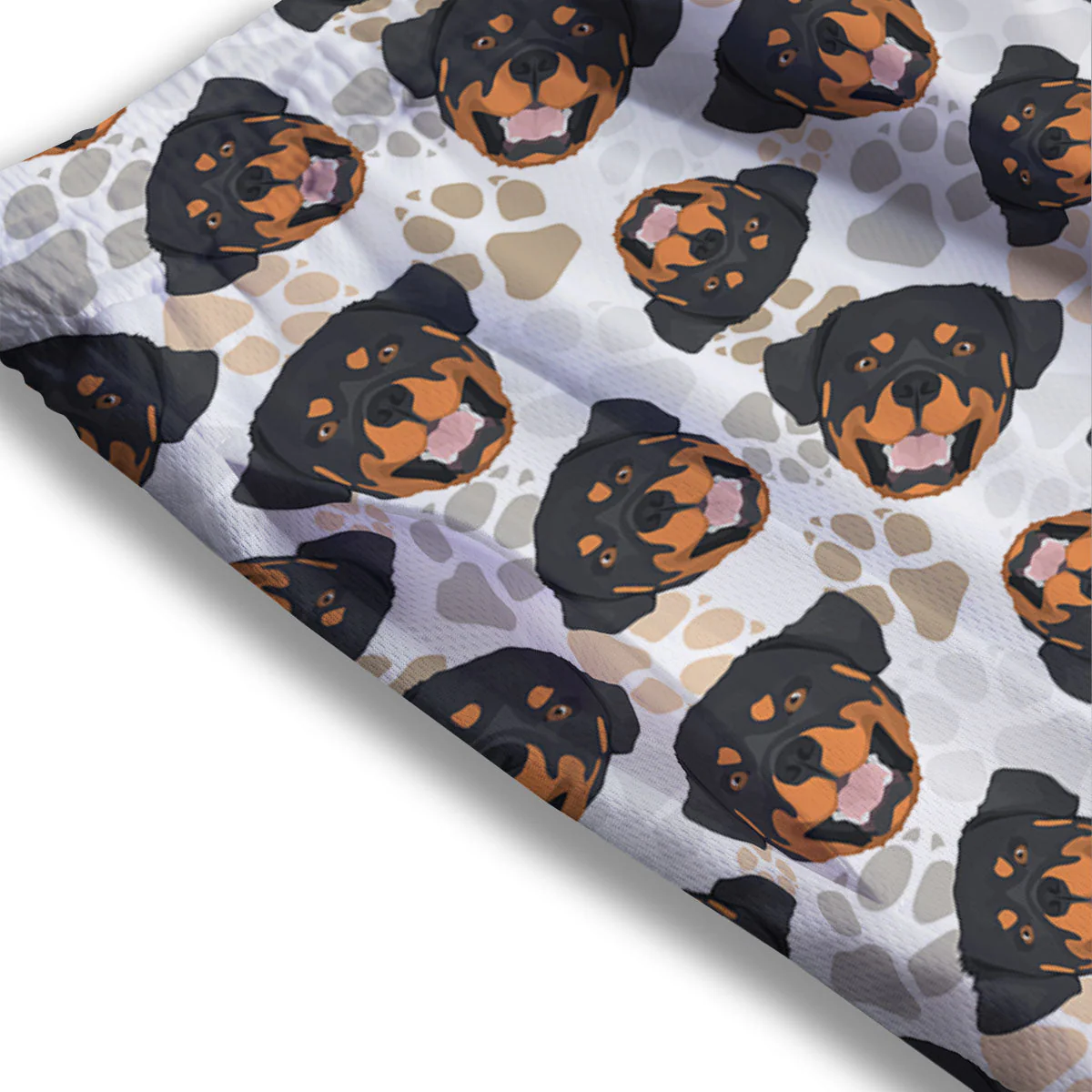 Rottweiler Print Pattern Mesh Shorts - Image 3