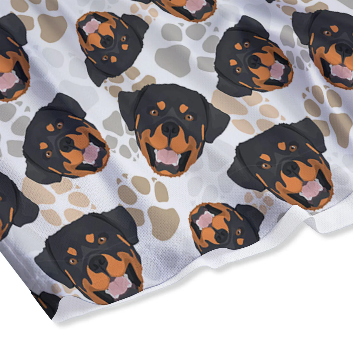 Rottweiler Print Pattern Mesh Shorts - Image 4