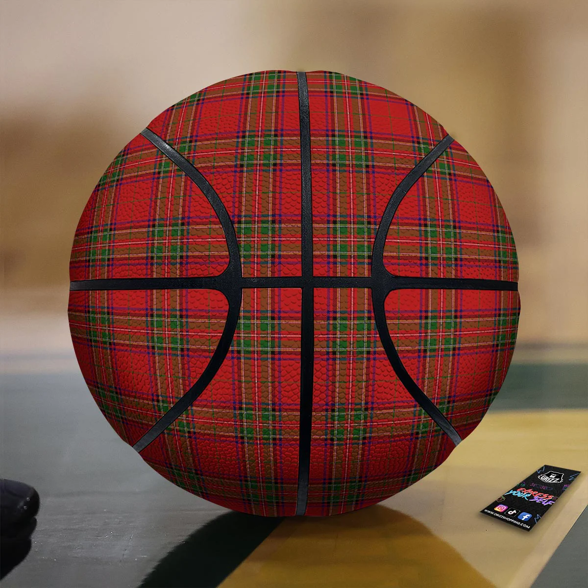 Royal Stewart Tartan Print Pattern Basketball