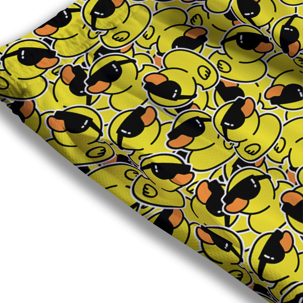 Rubber Duck Mafia Print Pattern Mesh Shorts - Image 3