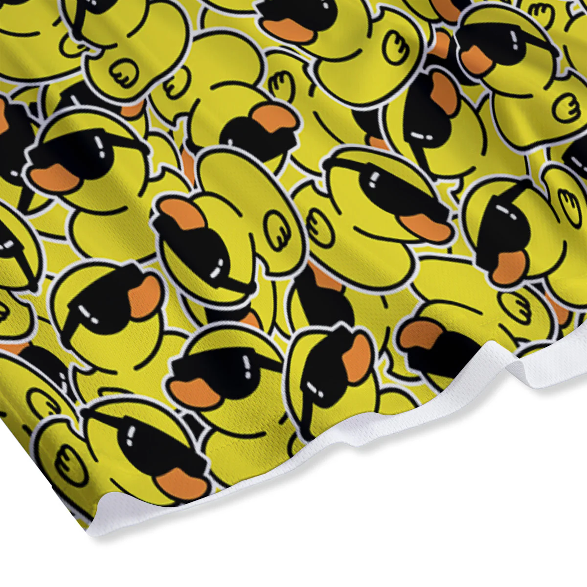 Rubber Duck Mafia Print Pattern Mesh Shorts - Image 4