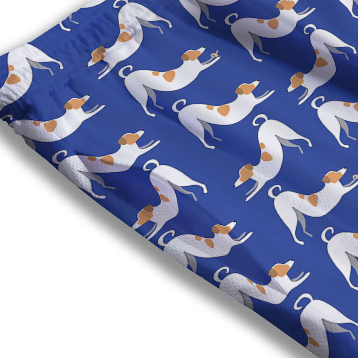 Russell Terrier Blue Jack Print Pattern Mesh Shorts - Image 3