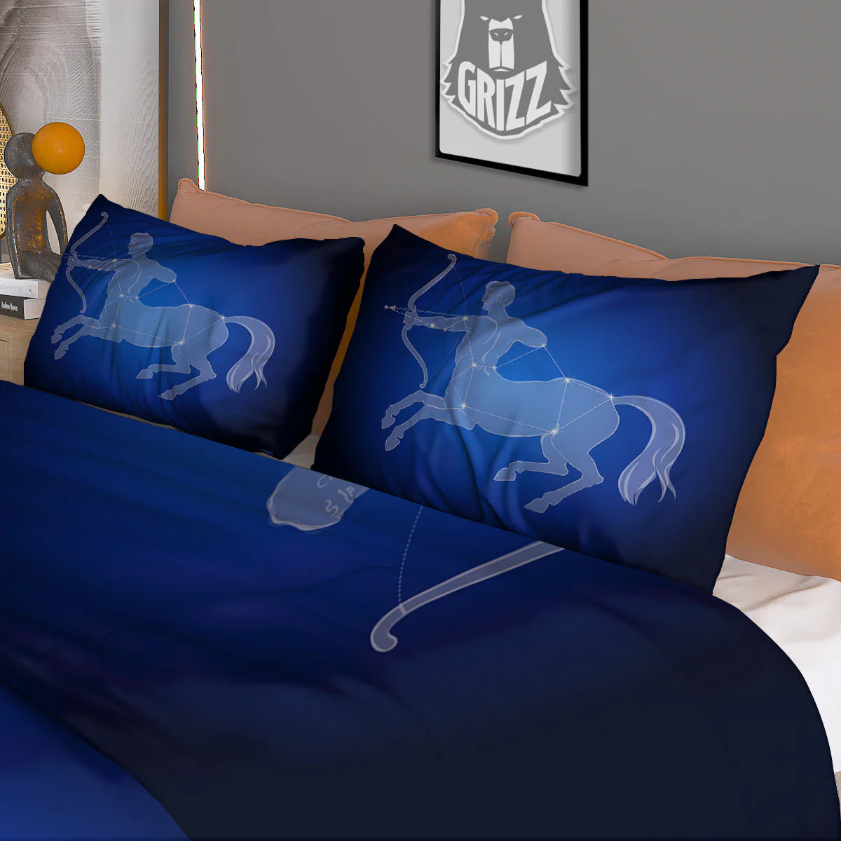Sagittarius Constellation Print Duvet Cover Bedding Set - Image 3