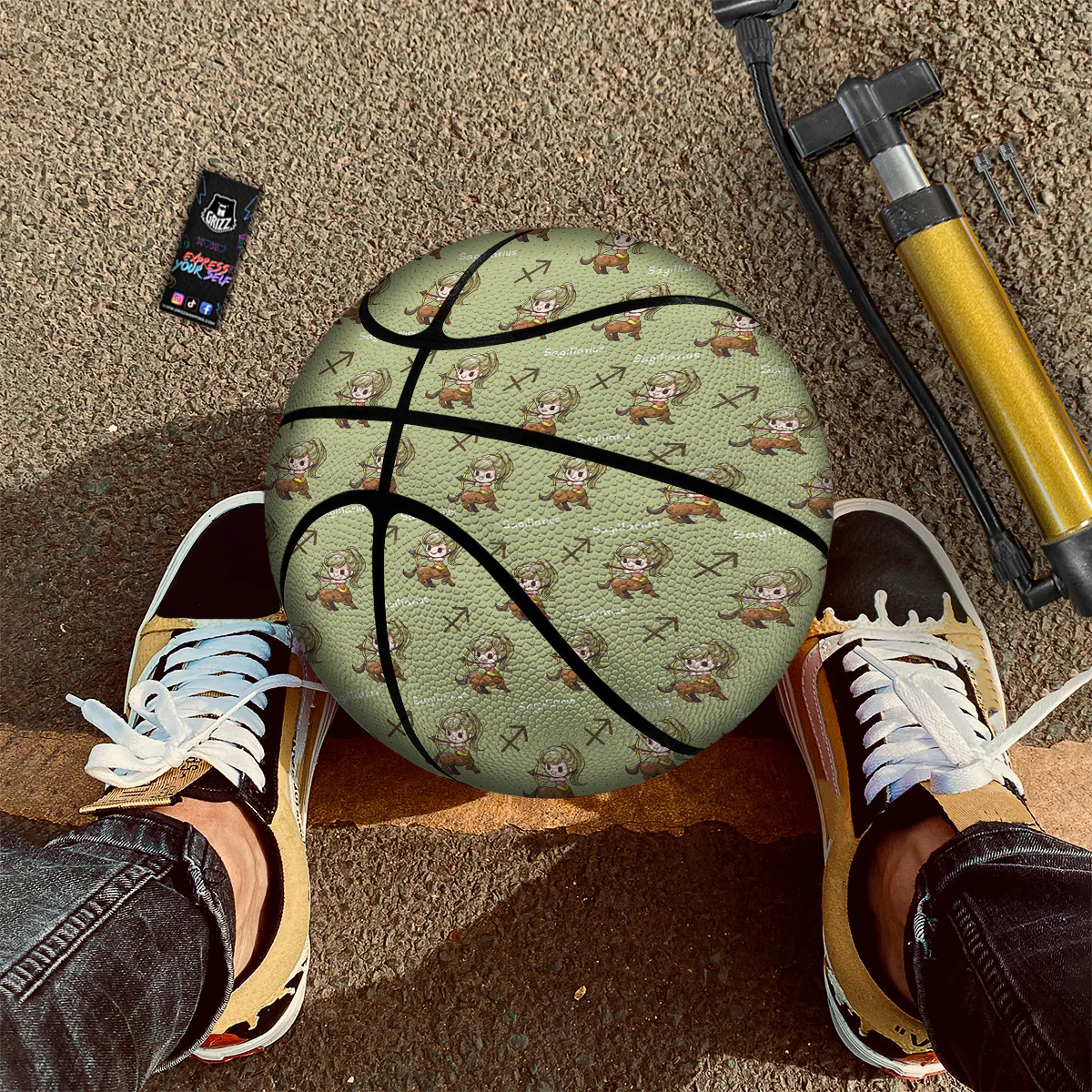 Sagittarius Cute Cartoon Print Pattern Basketball - Image 2