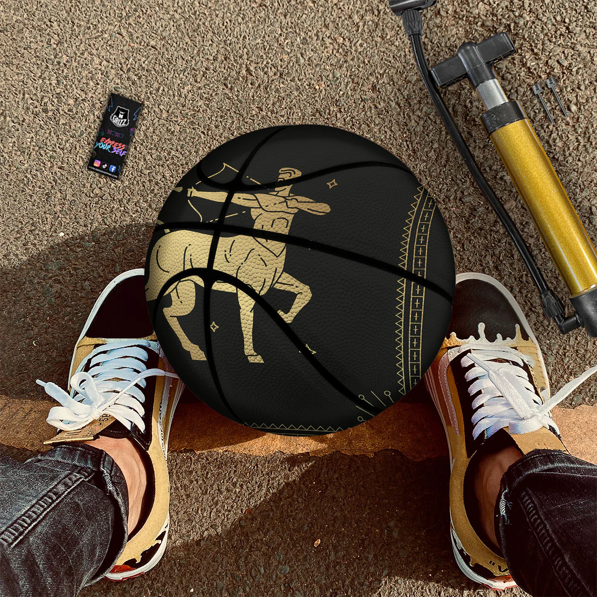Sagittarius Sign Astrological Print Basketball - Image 2
