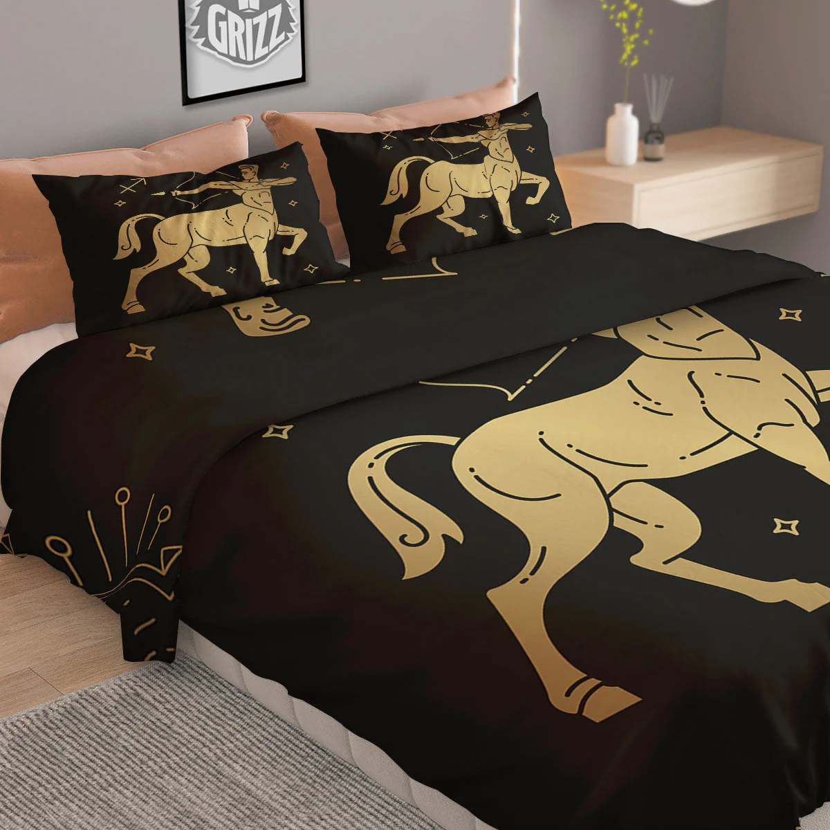 Sagittarius Sign Astrological Print Duvet Cover Bedding Set - Image 2