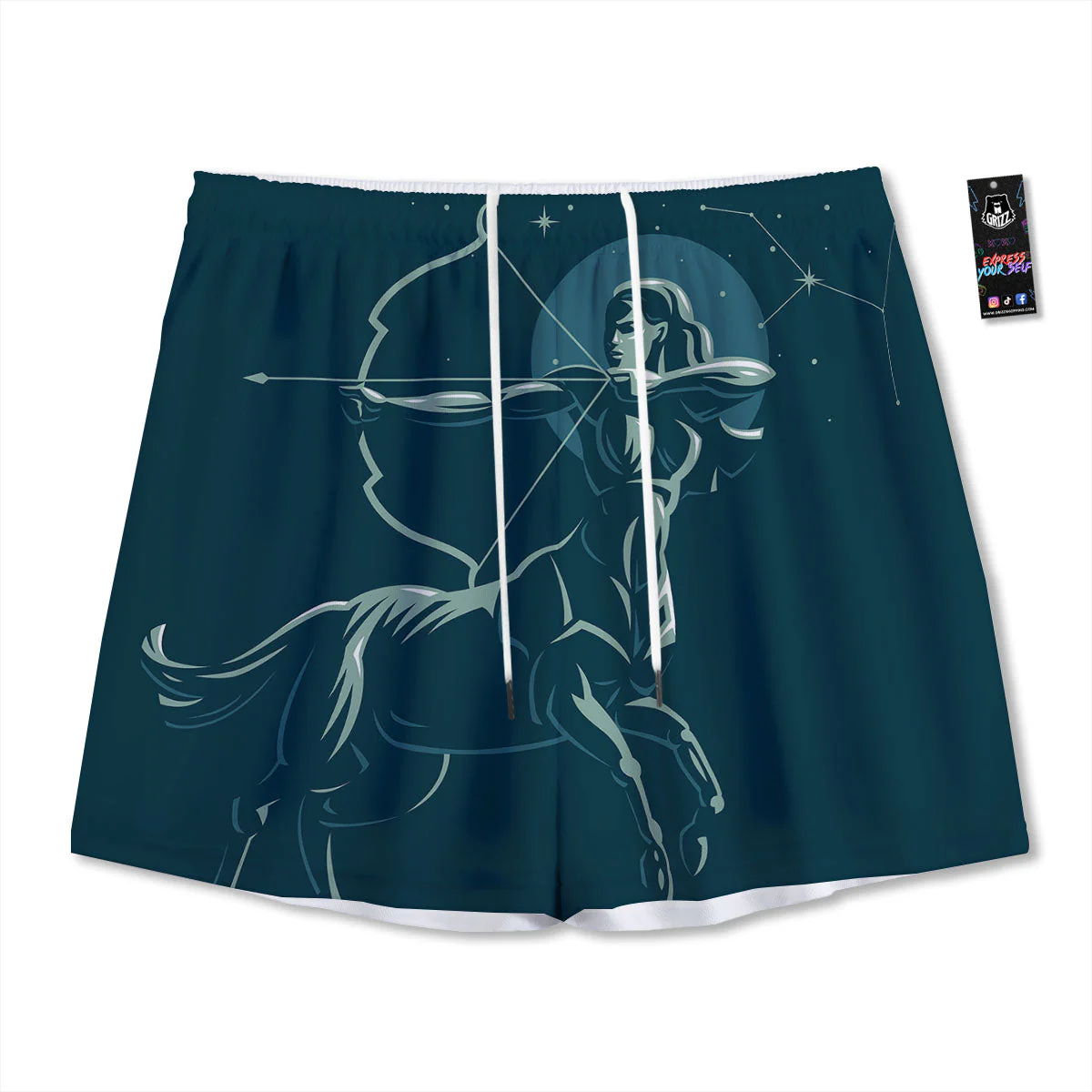Sagittarius Sign Astrology Print Mesh Shorts