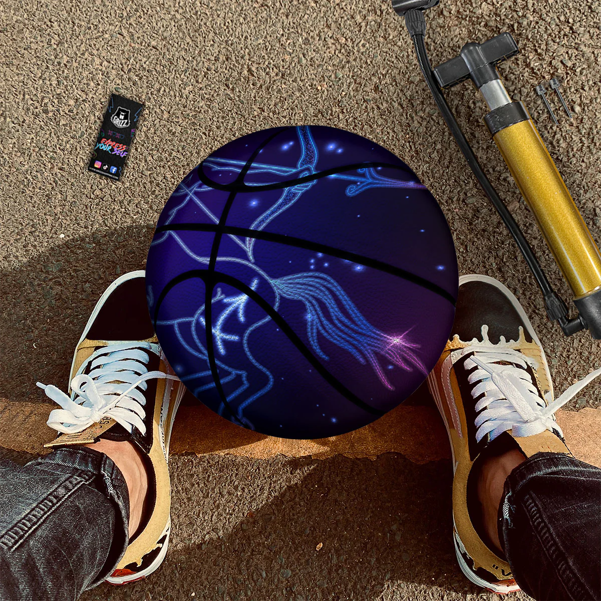 Sagittarius Sign Horoscope Print Basketball - Image 2