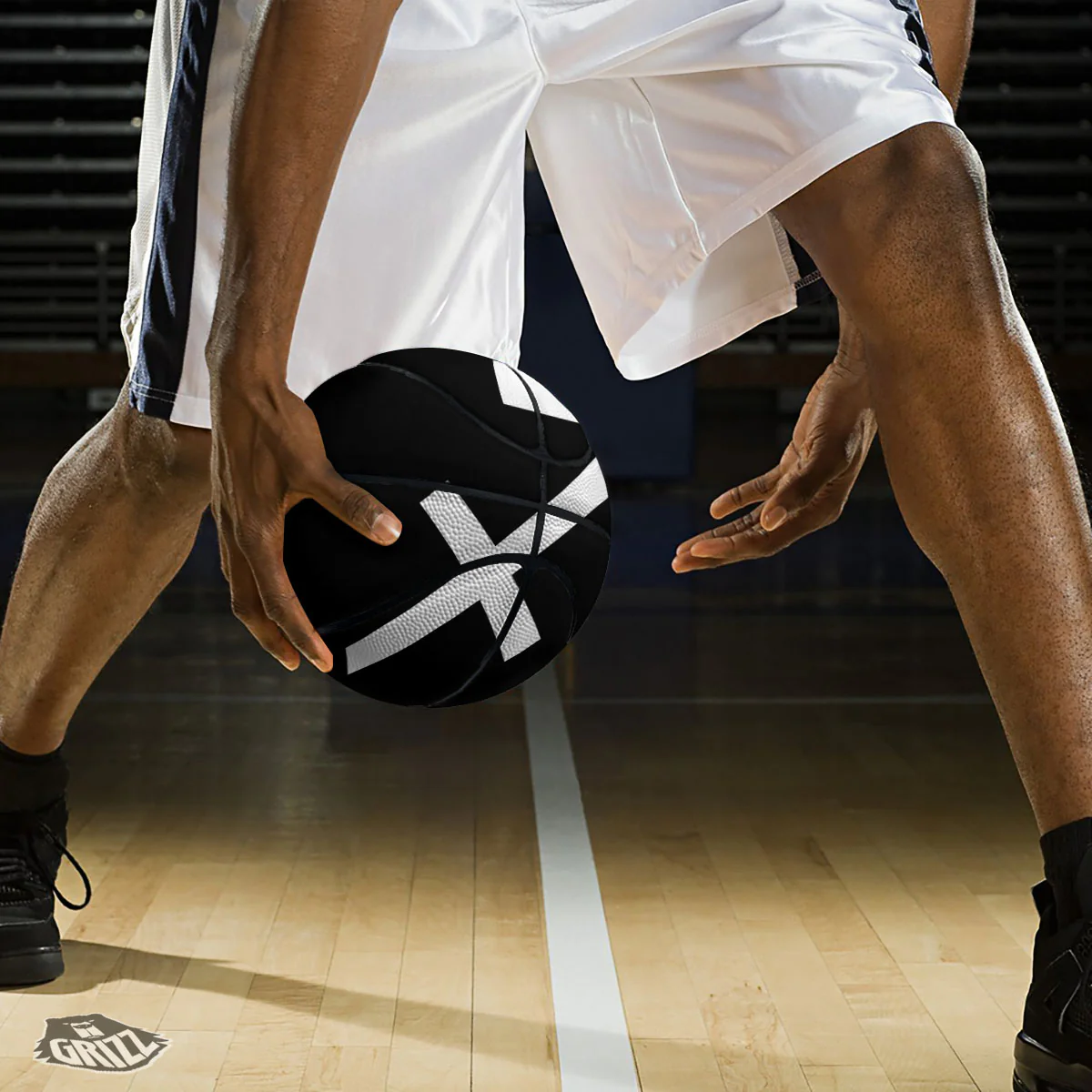Sagittarius Sign White And Black Print Basketball - Image 3