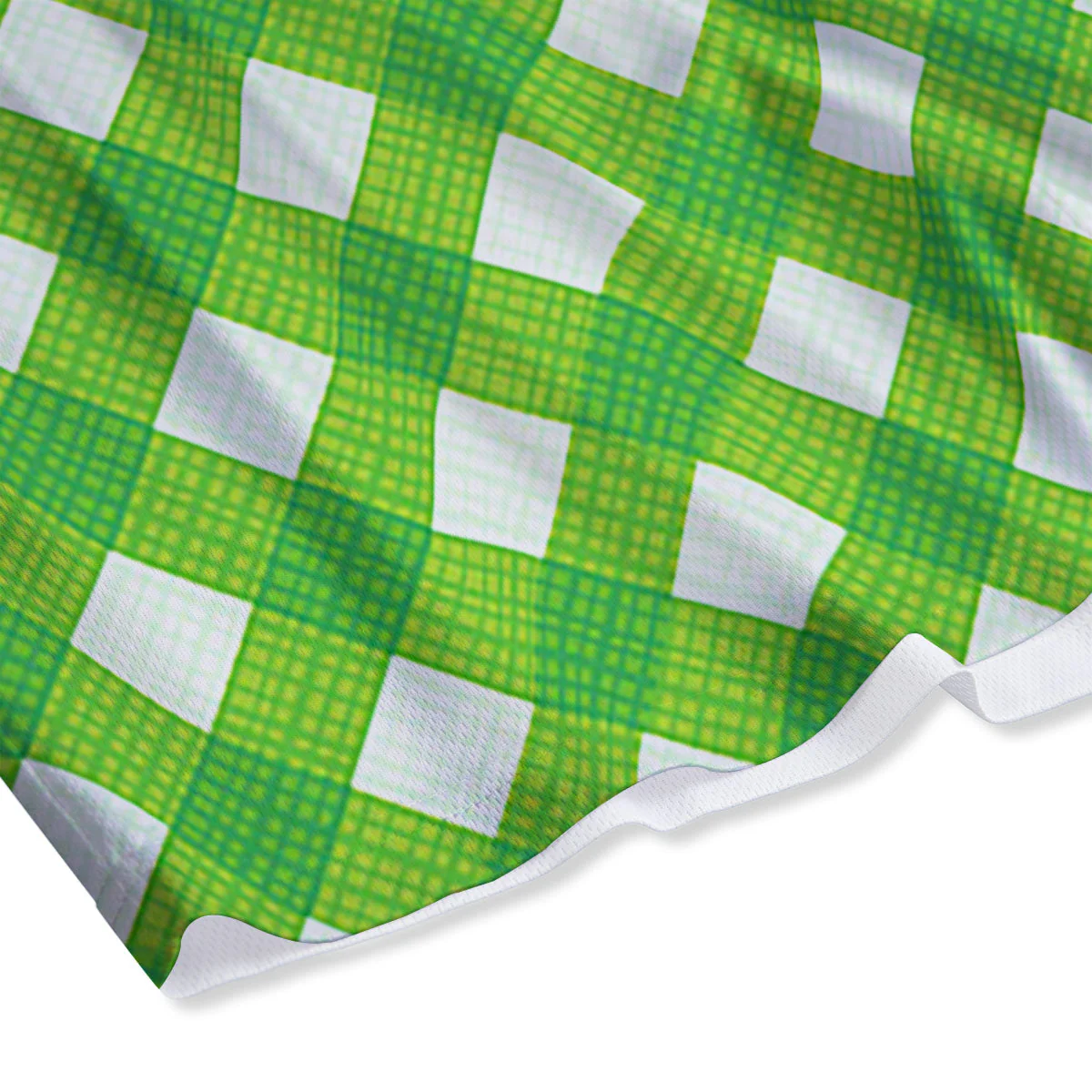 Saint Patrick's Day Green Plaid Print Mesh Shorts - Image 4