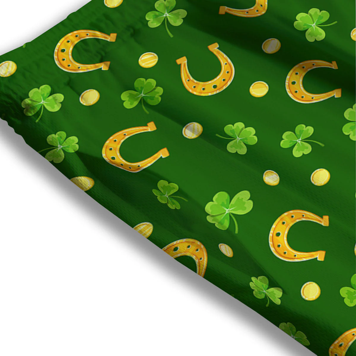 Saint Patrick's Day Irish Print Pattern Mesh Shorts - Image 3