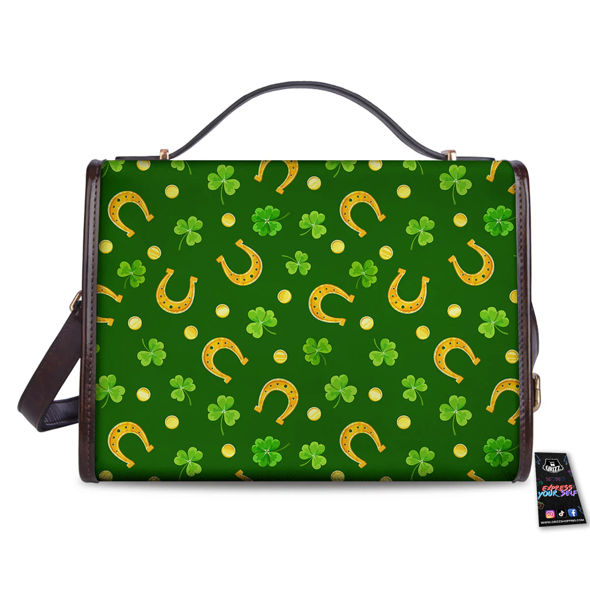 Saint Patrick's Day Irish Print Pattern Women's Satchel Bag - Image 2