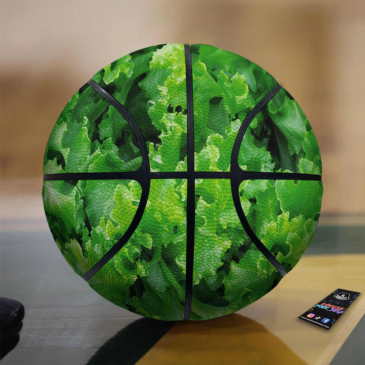 Salad Lettuce Green Print Basketball