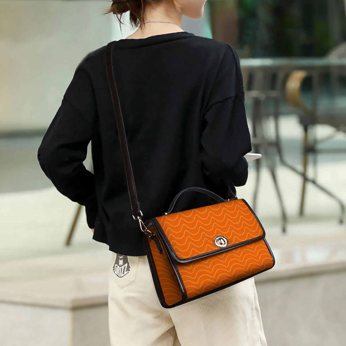Salmon Fillet Print Women's Satchel Bag - Image 3