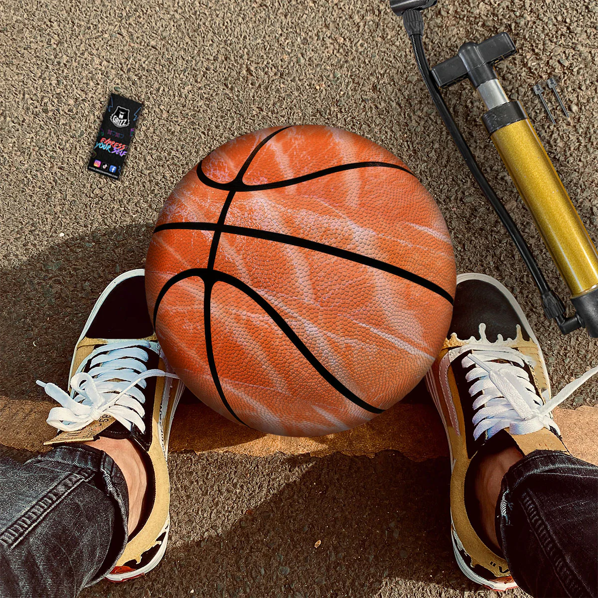 Salmon Print Basketball - Image 2