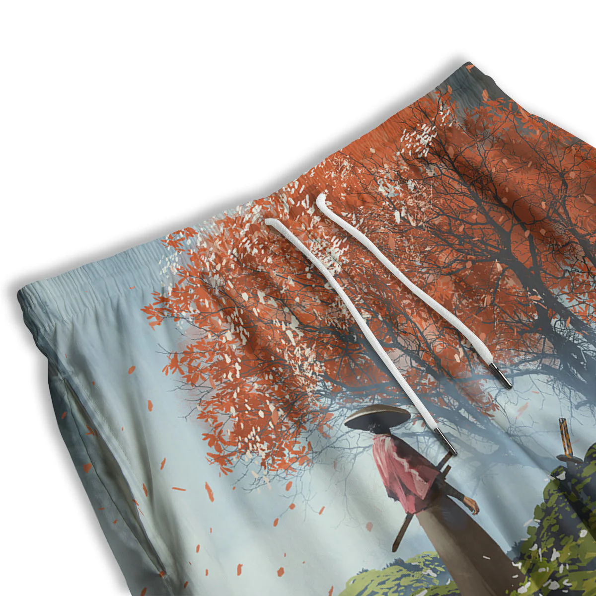 Samurai Fantasy Print Men's Athletic Shorts - Image 3