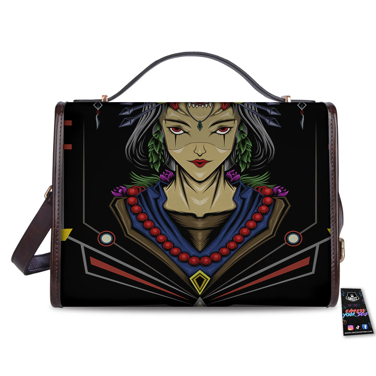 Samurai Girl Japanese Print Women's Satchel Bag - Image 2