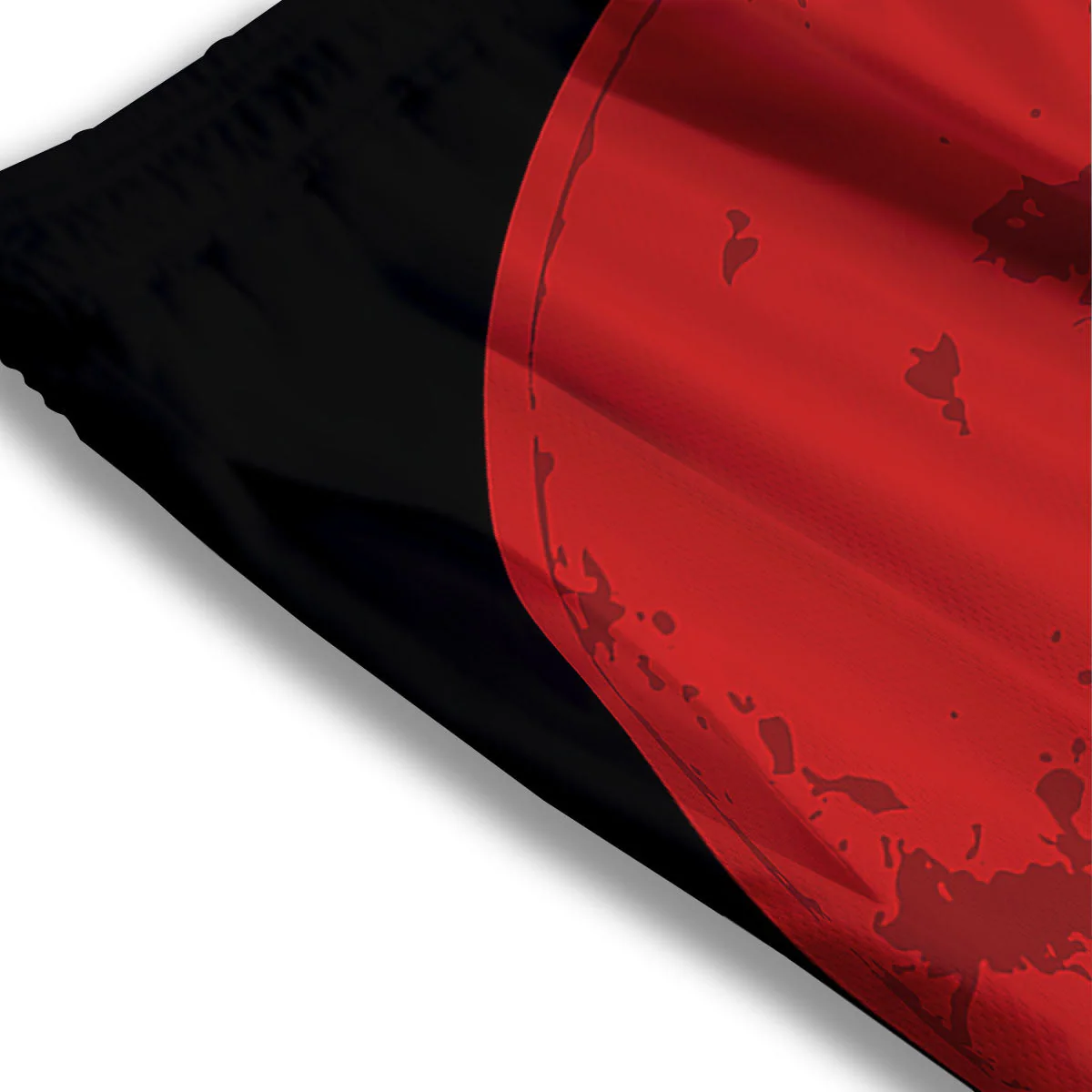Samurai Red Sun Print Mesh Shorts - Image 3