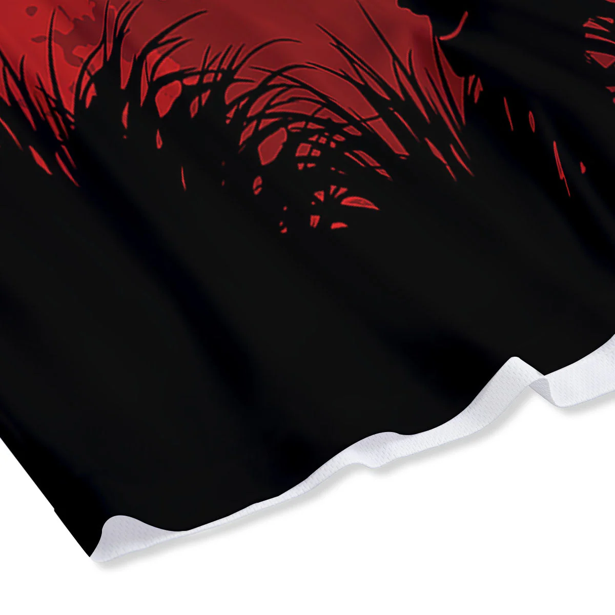 Samurai Red Sun Print Mesh Shorts - Image 4