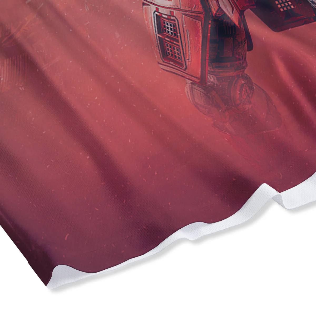 Samurai Robot Print Mesh Shorts - Image 4