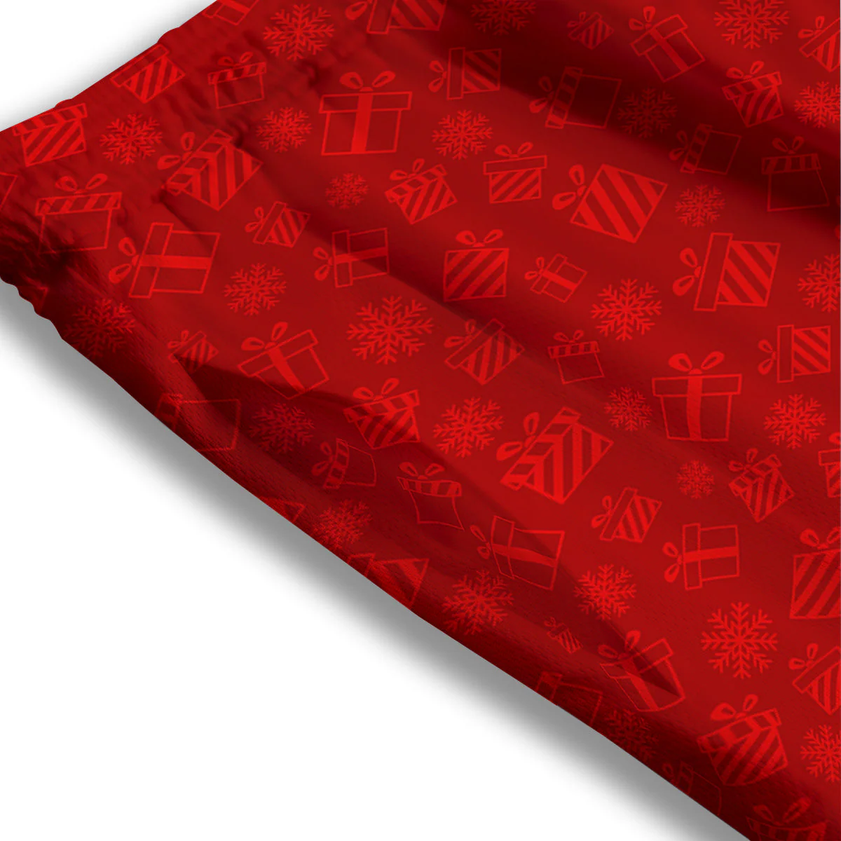 Santa Christmas Gift Print Pattern Mesh Shorts - Image 3