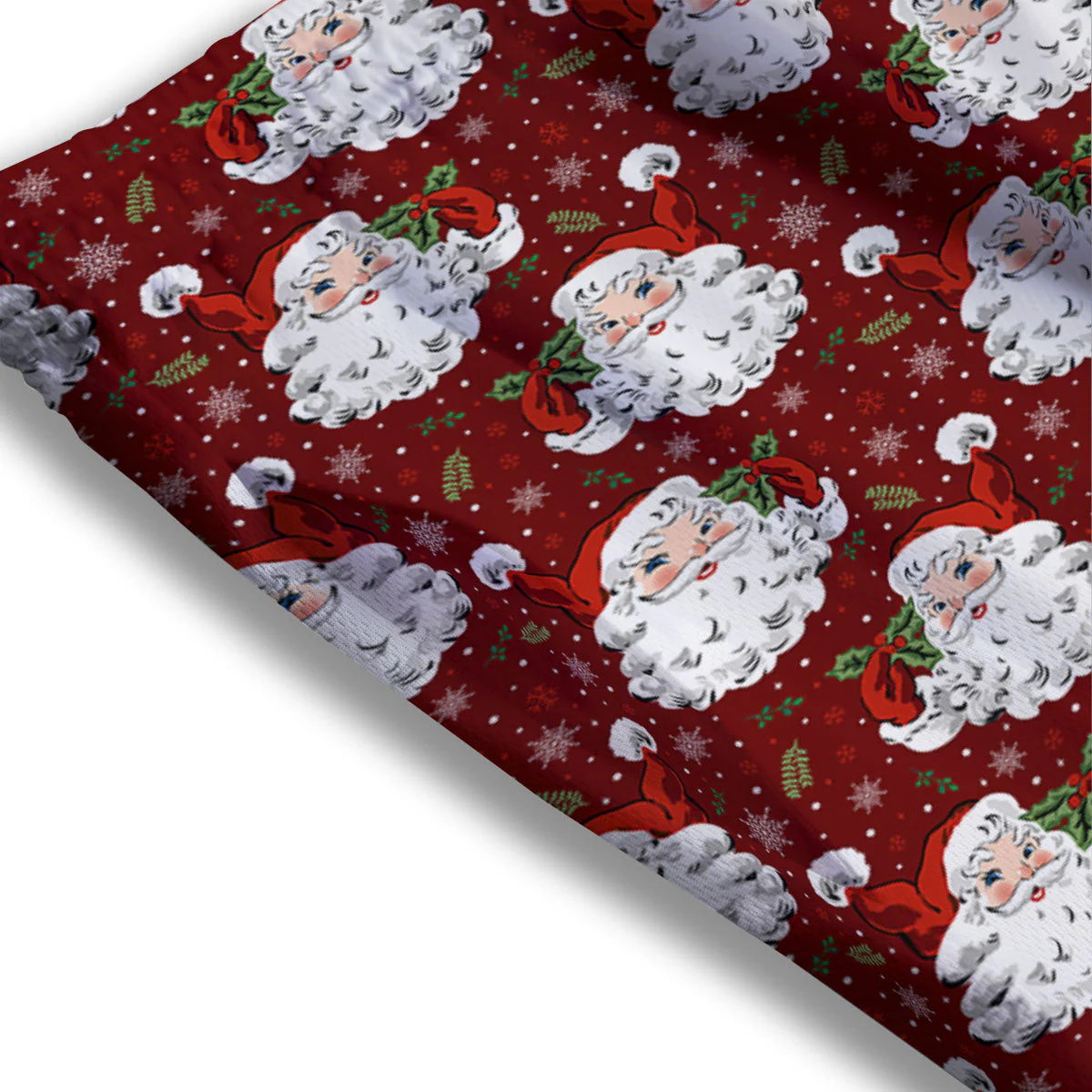 Santa Claus Xmas Print Pattern Mesh Shorts - Image 3