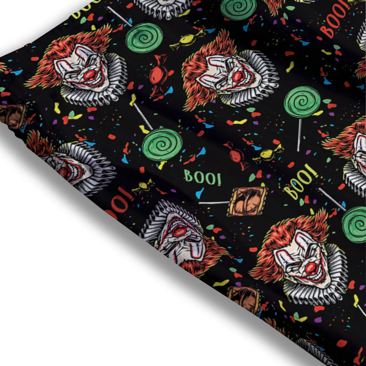 Scary Clown Halloween Print Pattern Mesh Shorts - Image 3