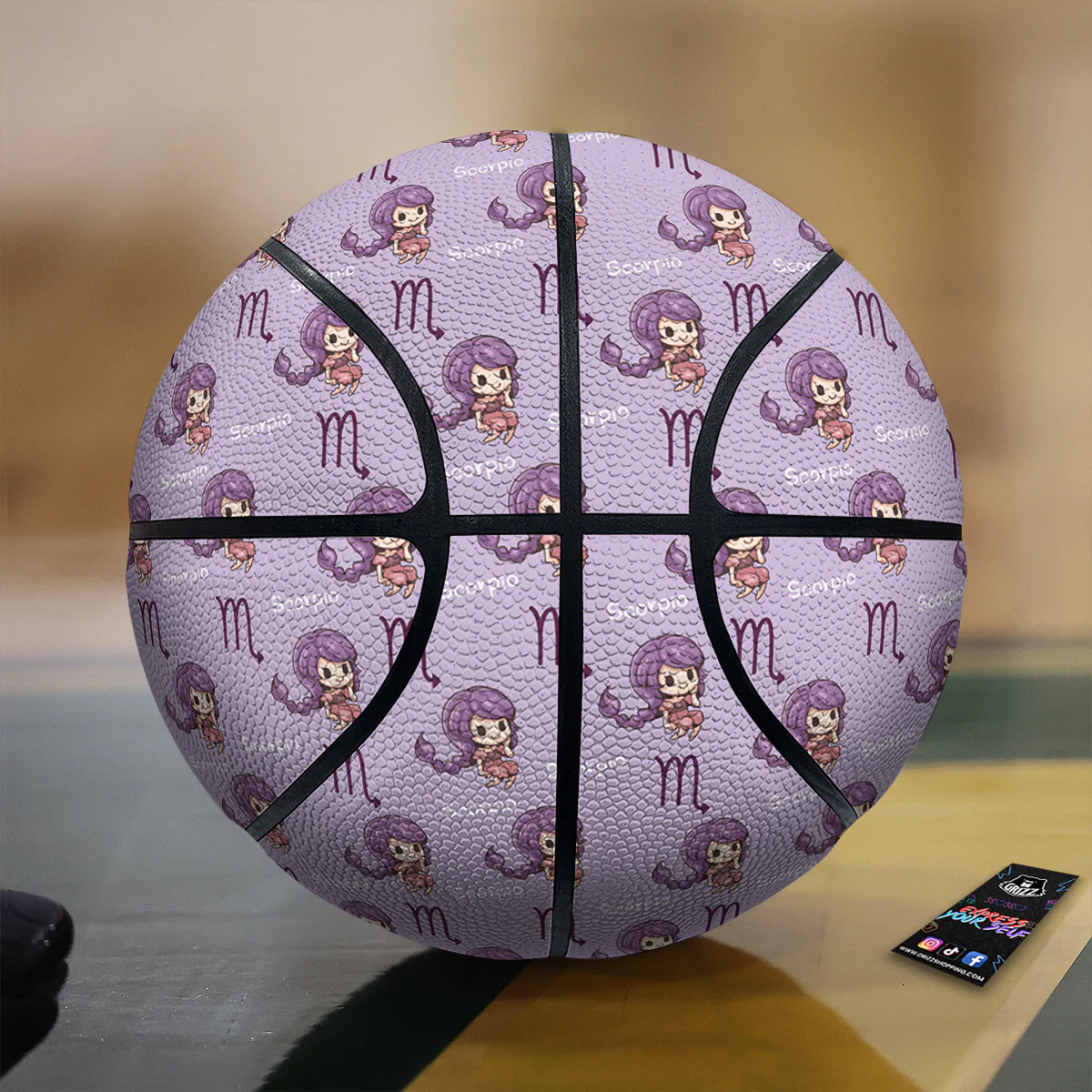 Scorpio Cute Cartoon Print Pattern Basketball