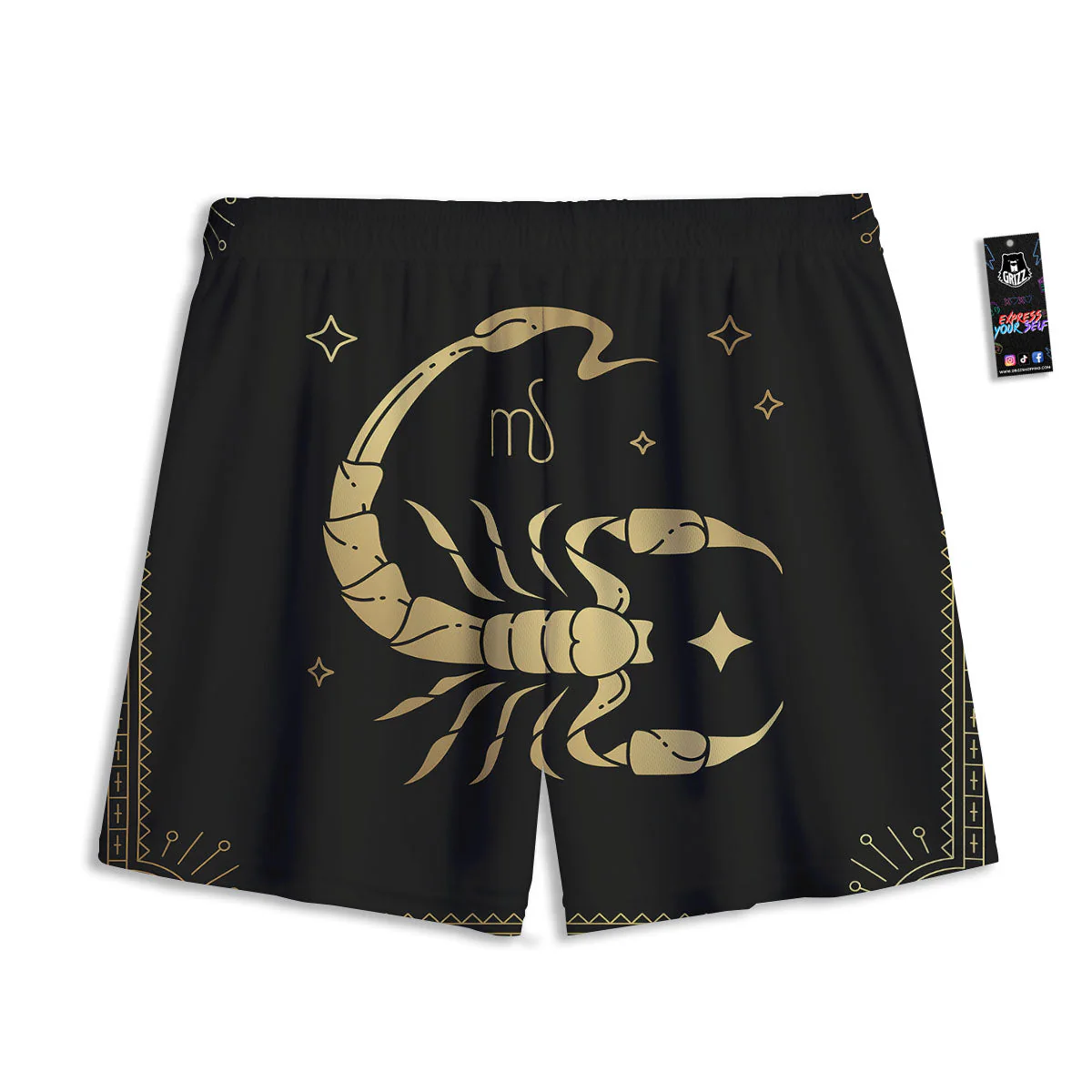 Scorpio Sign Astrological Print Mesh Shorts - Image 2