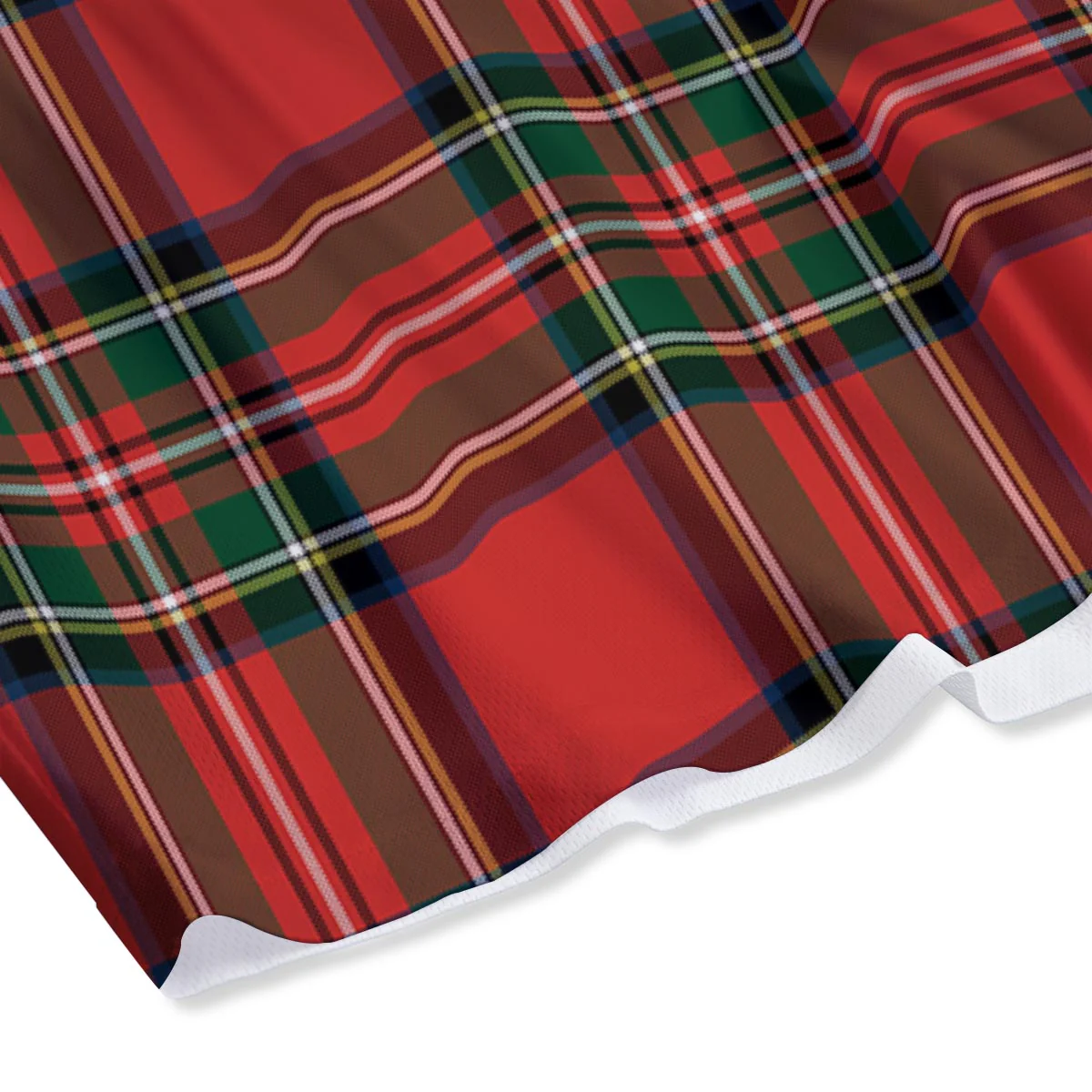 Scottish Stewart Tartan Print Pattern Mesh Shorts - Image 4