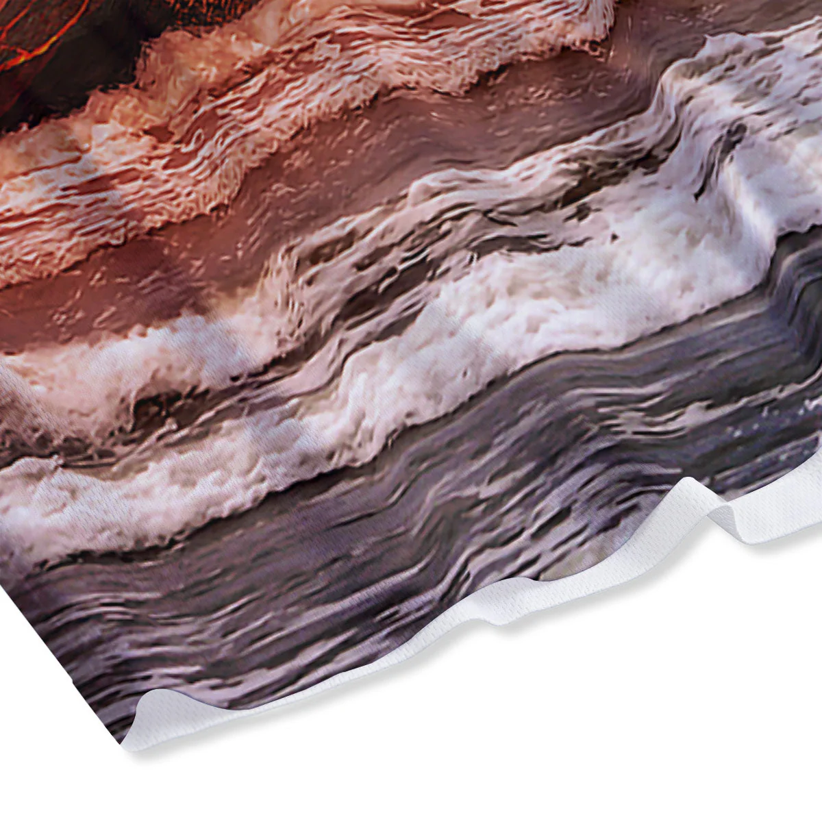 Sea And Volcano Print Mesh Shorts - Image 4