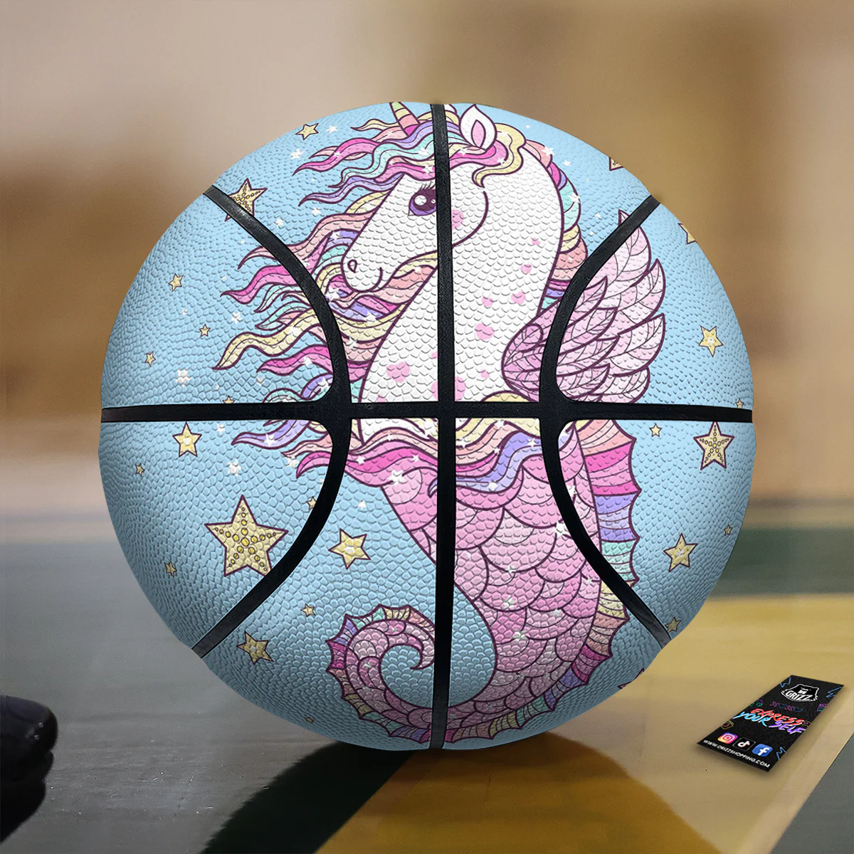 Seahorse Colorful Print Basketball
