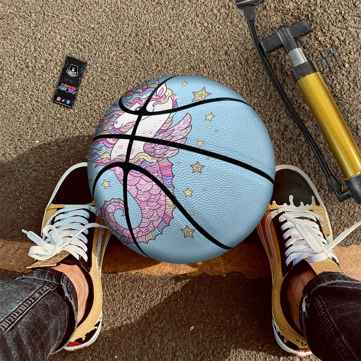 Seahorse Colorful Print Basketball - Image 2