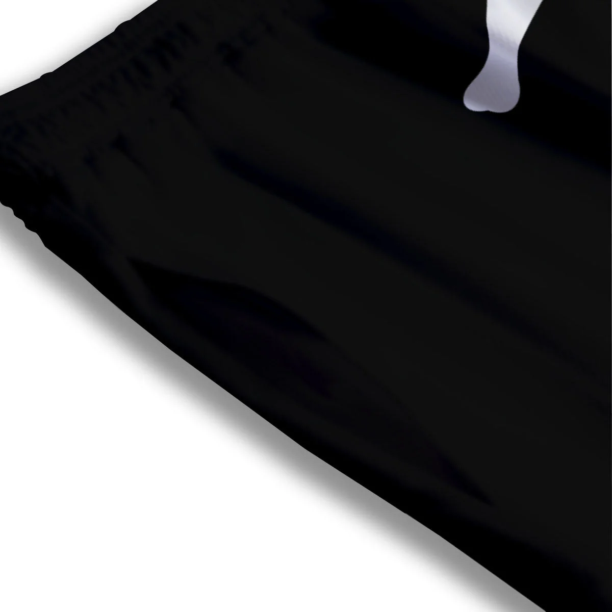 Seahorse White And Black Print Mesh Shorts - Image 3