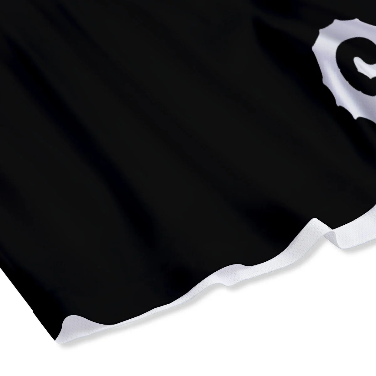 Seahorse White And Black Print Mesh Shorts - Image 4