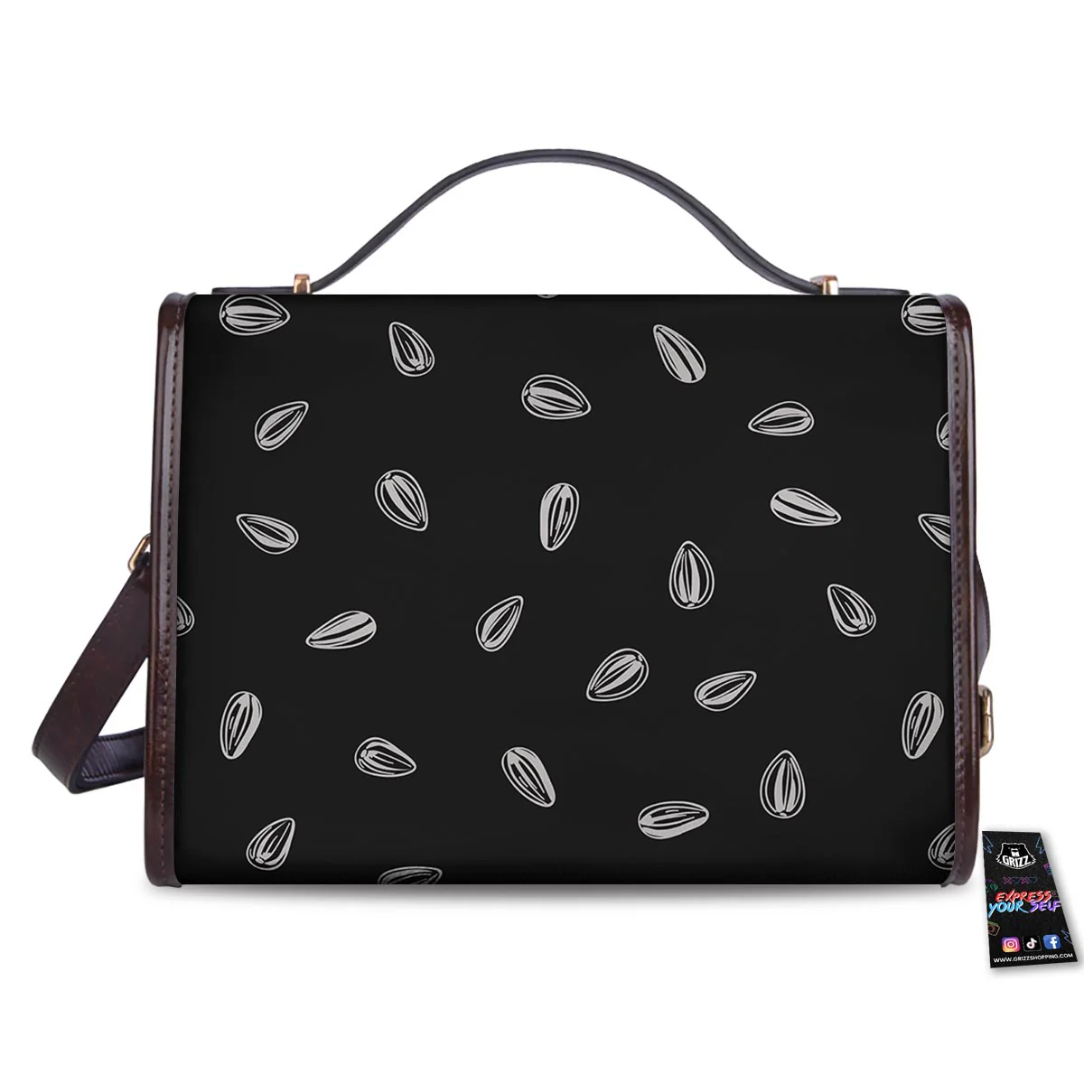 Seeds Sunflower Print Pattern Women's Satchel Bag - Image 2