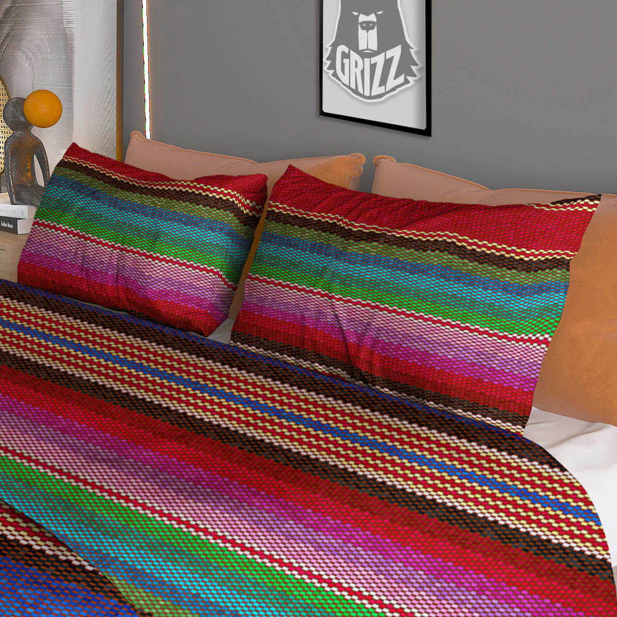 Serape Blanket Ethnic Print Pattern Duvet Cover Bedding Set - Image 3