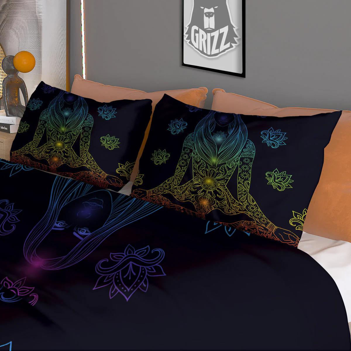 Seven Chakras Bohemian Print Duvet Cover Bedding Set - Image 3