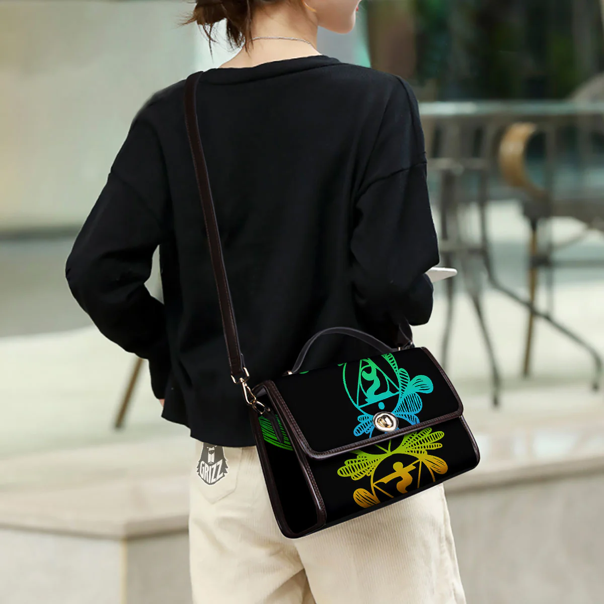 Seven Chakras Spiritual Print Women's Satchel Bag - Image 3